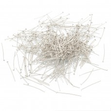 Пини Гвоздики, плоский капелюшок, Залізо, Колір: Срібло, Розмір: 45х0,5мм 50 шт